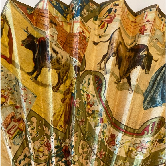 Vintage Tijuana Mexican “Bullfighting” Vintage Fan - Picture 6 of 13